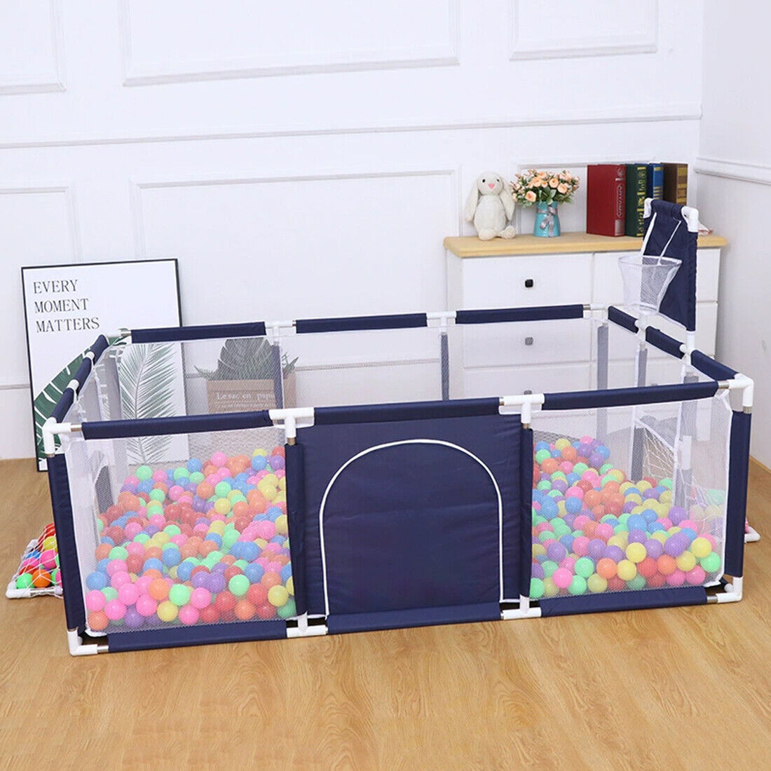 Large Baby Playpen Children Toddler Kids Indoor Play Pen Balls Pool Basket