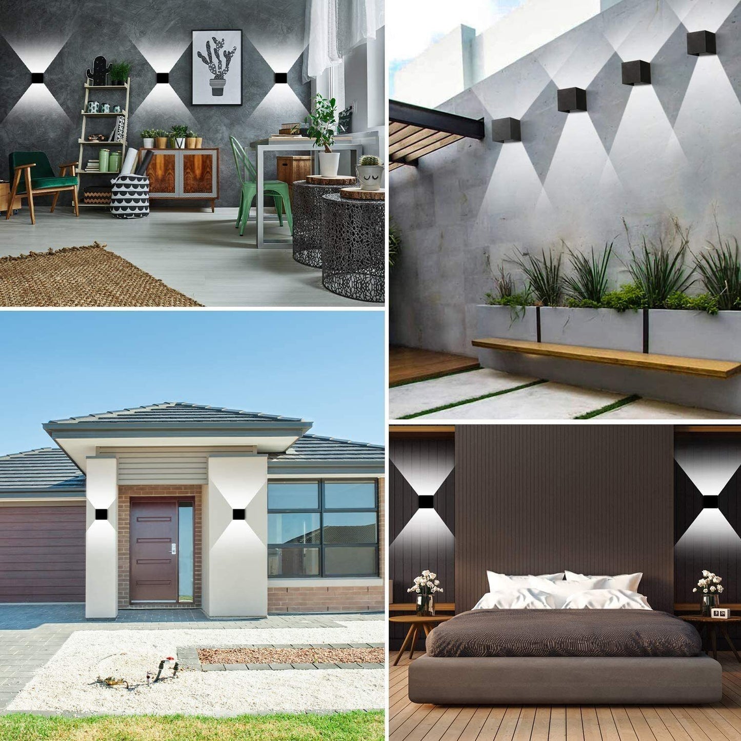 Modern LED Up Down Wall Lights Lighting Fixture Outdoor Indoor Lamp Lighting UK