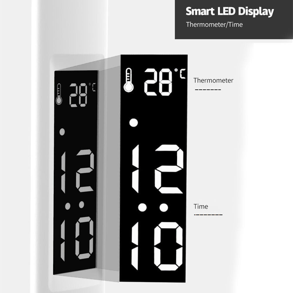 LED Reading Desk Lamp Dimmable USB Double Head Foldable Table Night Light White