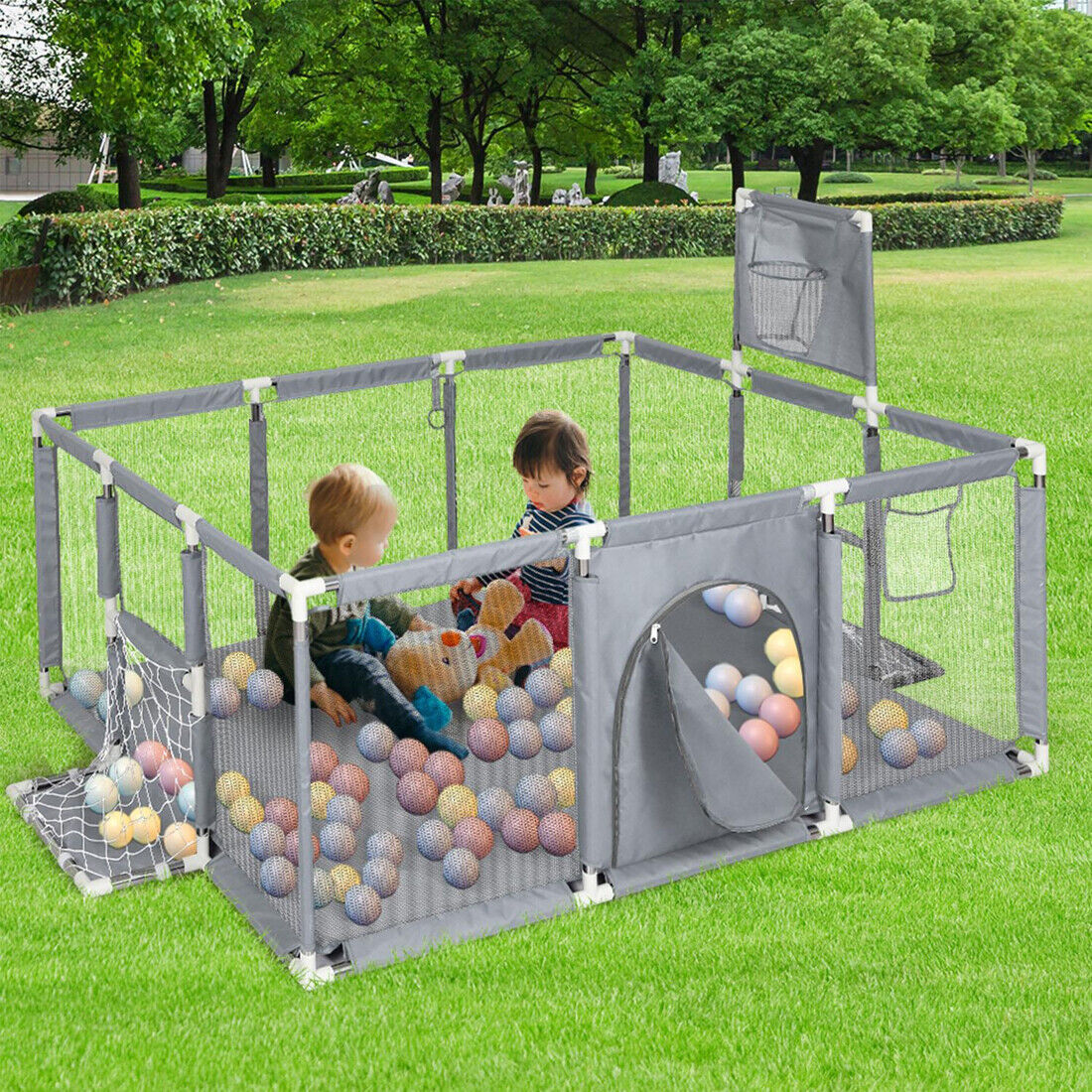 Large Baby Playpen Children Toddler Kids Indoor Play Pen   Balls Pool Basket